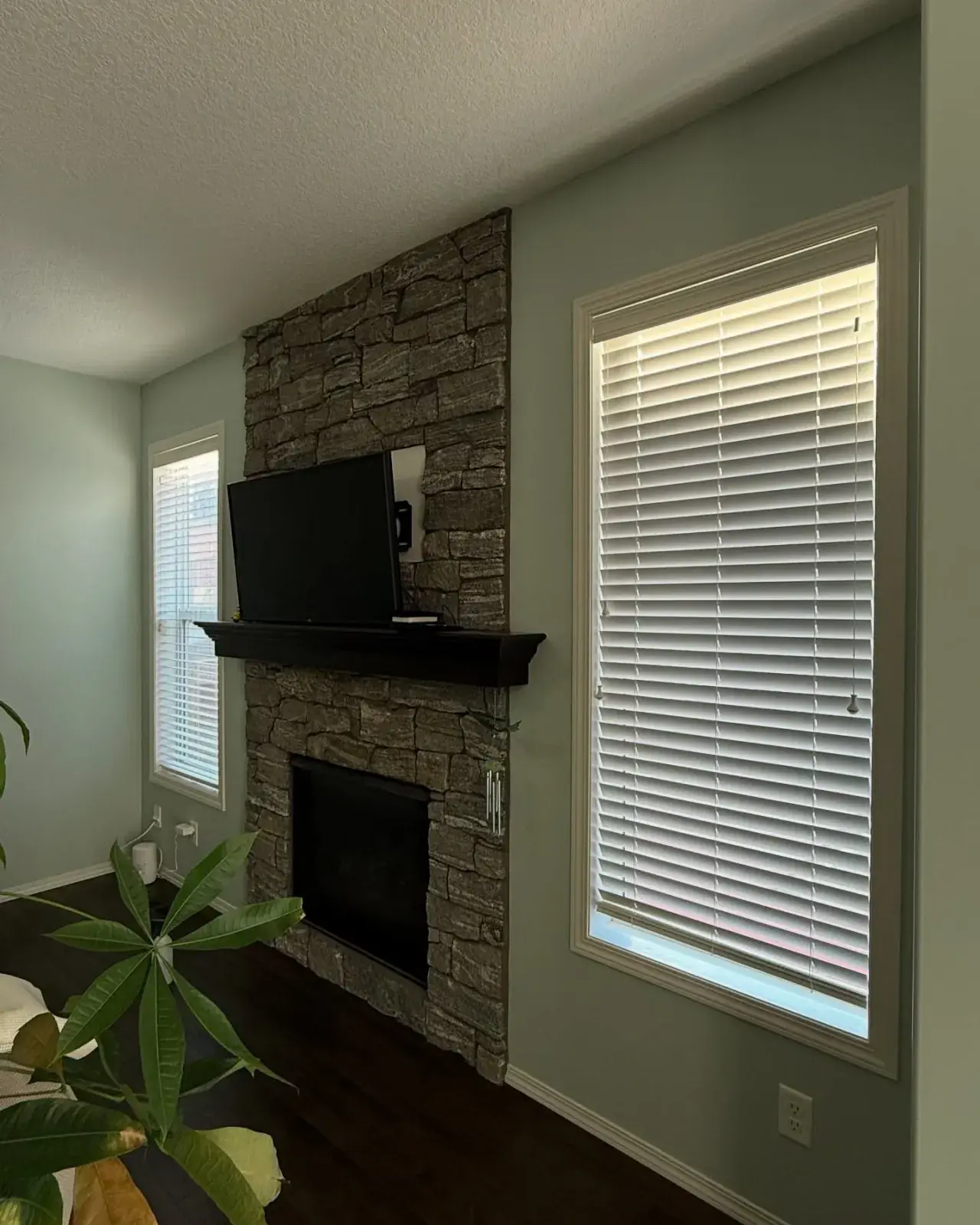 Freshly painted interior walls and trim